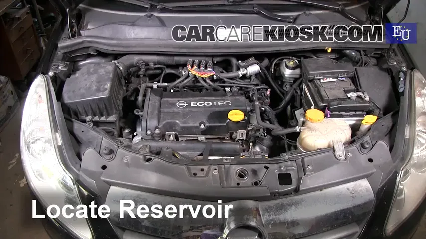 2008 Opel Corsa D 1.2L 4 Cyl. Windshield Washer Fluid Add Fluid